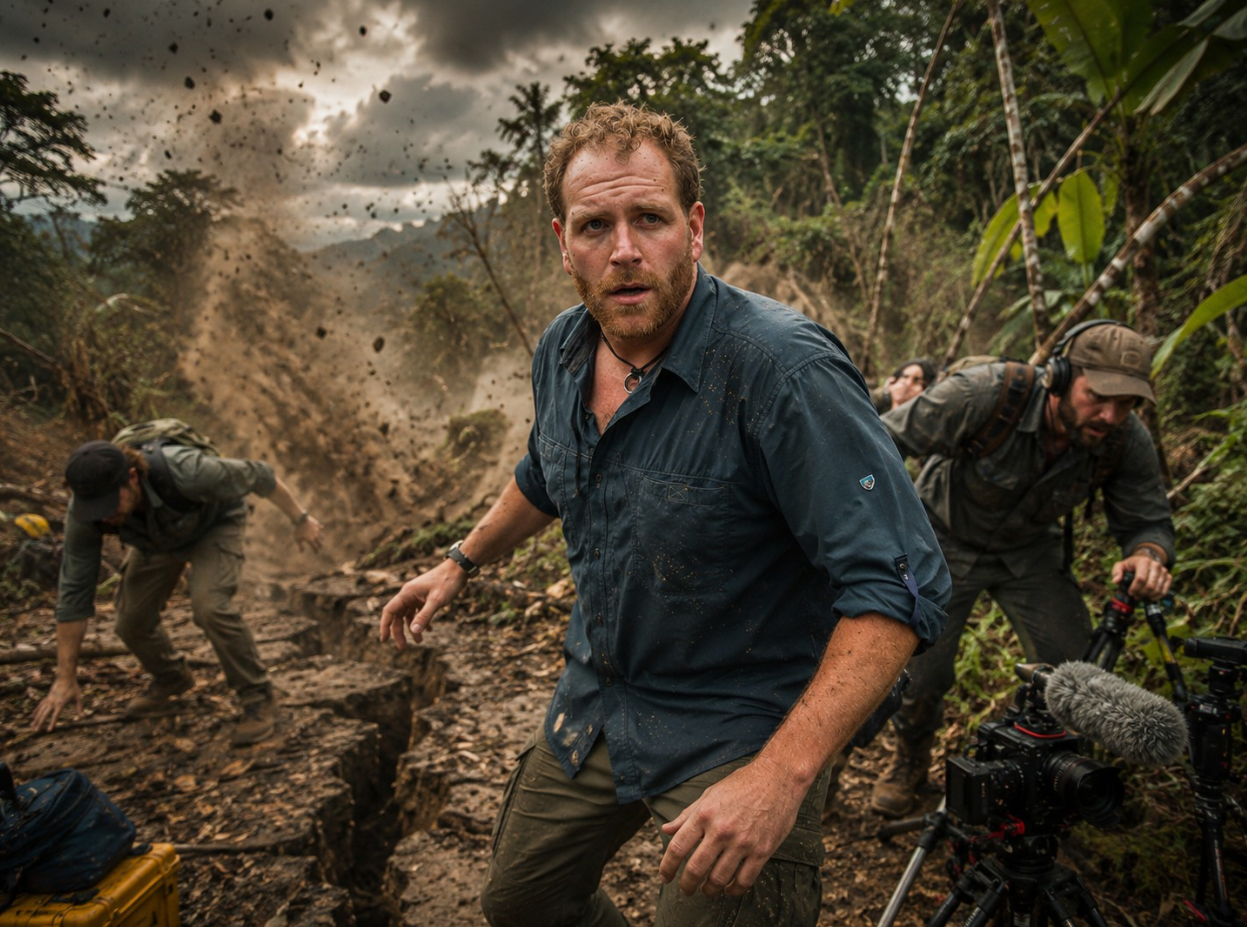 Josh Gates trapped in an earthquake while filming in Papua New Guinea