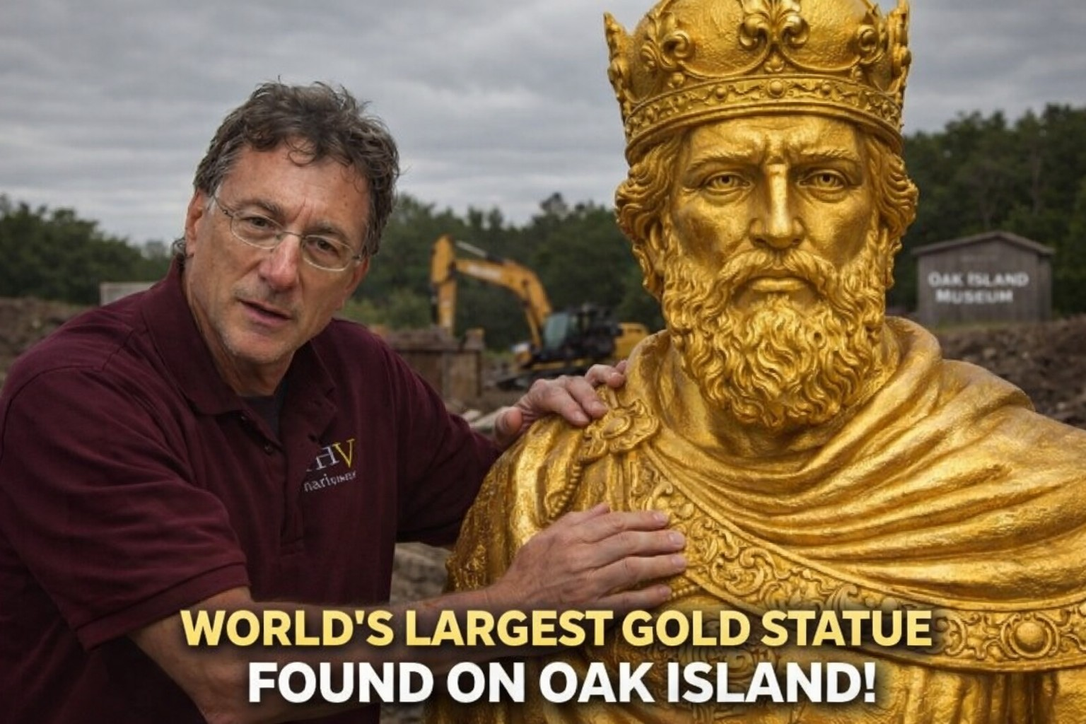 Oak Island gold statue discovery