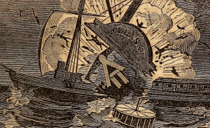 SS Pulaski shipwreck emerging from the Atlantic seabed