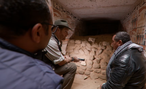 Josh Gates explores an elite Old Kingdom tomb while investigating Egypt's mysterious collapse.