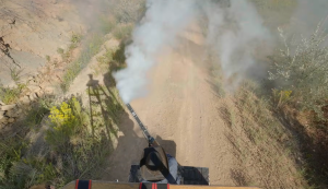 Smoke reverses at the Skinwalker Ranch bubble boundary.