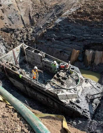 Oak Island swamp buried iron structure discovery